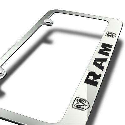 ram license plate frames black